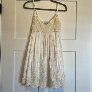 Womens cream mini tank dress from urban outfitters. Size XS (0/2).